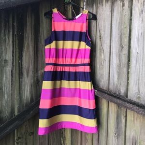 Ann Taylor Loft Striped Summer Dress size M